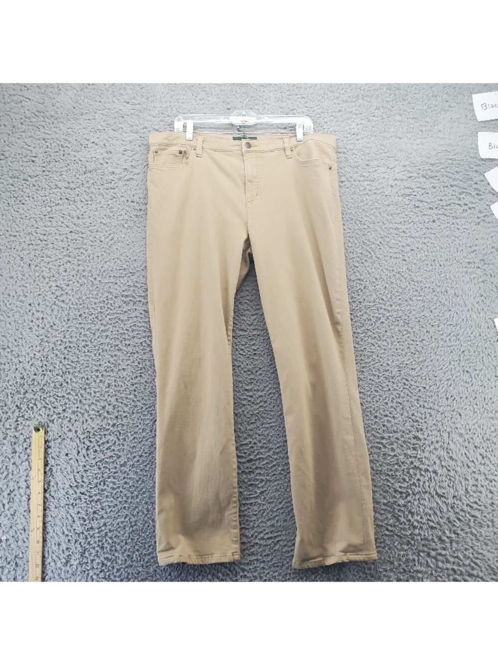 Lauren Ralph Lauren Jeans Womens 16 Tan Classic Straight Stretch *Read*